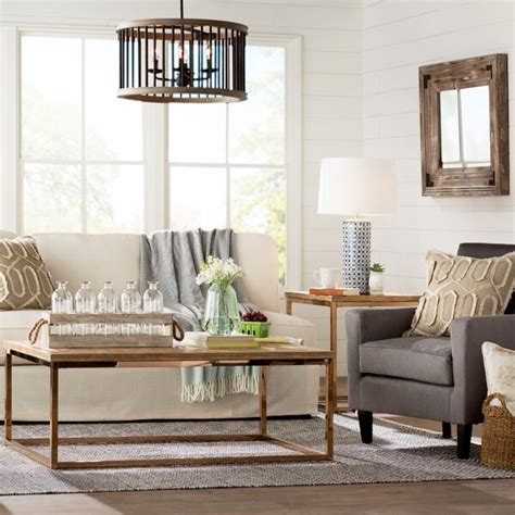 Add some green here and there to balance these neutral colors. Laurel Foundry Modern Farmhouse® Living Room | Wayfair