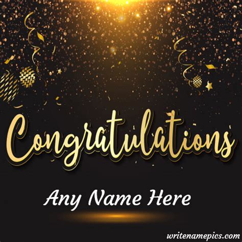 Write Name On Congratulations Wishes Cards