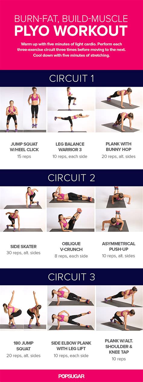 The Workout Burn Fat Build Muscle Plyo Workout Popsugar Fitness