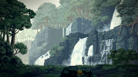 Waterfalls Pixel Art Wallpaper Flickr Photo Sharing
