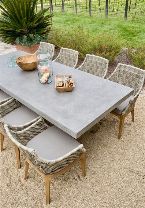 Bordeaux Concrete Top Table Outdoor Furniture In 2020 Rustic