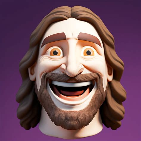 Happy Face 3d Jesus Emoji Stock Illustration Illustration Of Happines