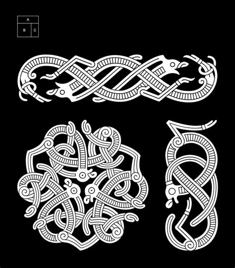 Jelling Style Viking Art Viking Knotwork Viking Pattern