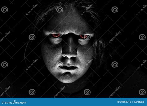 Dark Evil Face On Black Background Stock Image Image Of Isolated