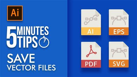 Vector File Formats In Illustrator 5 Minutes Tip Eng Sub Youtube