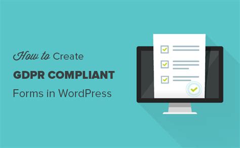 How To Create GDPR Compliant Forms In WordPress MTYsquared