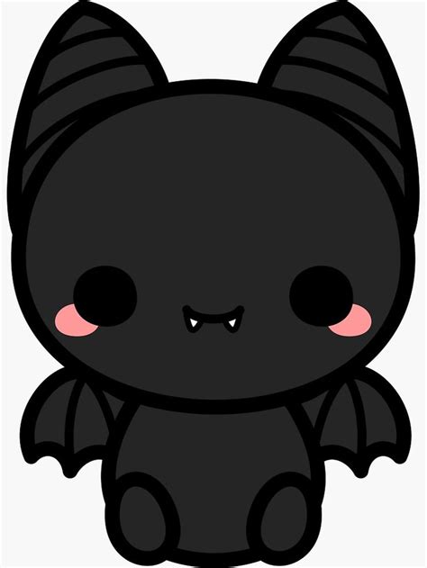Cute Spooky Bat Sticker By Peppermintpopuk Cute Halloween Drawings