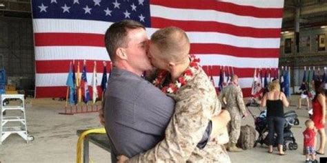 Brandon Morgan Gay Us Marine In Viral Kissing Photograph Gets
