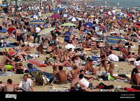 Busy Bournemouth Beach In Summer Hi Res Stock Photography And Images