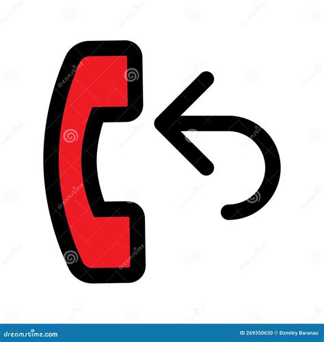 Call Back Icon Line Isolated on White Background. Black Flat Thin Icon