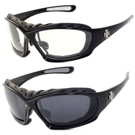 2 Pair Combo Chopper Padded Wind Resistant Sunglasses Motorcycle Riding Glasses Ebay