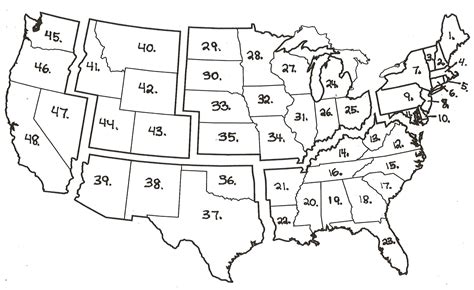 Quiz Printable Blank Map Of The United States
