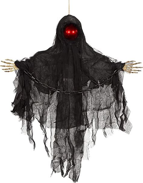 Fashionwu Halloween Hanging Black Grim Reaper Faceless Ghost In Horror