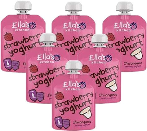 Ellas Kitchen Organic Strawberry Yoghurt 6 Pack Uk Grocery