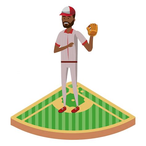 Premium Vector Baseball Player Cartoon