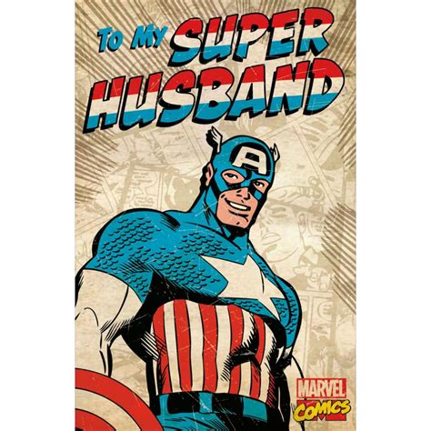 Pick your favorite card and then print it, ready for someone's birthday. Super Husband Marvel Captain America Birthday Card (345096-0-1) - Character Brands