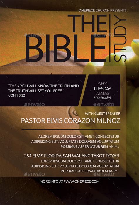 bible study church flyer  aizenacez graphicriver