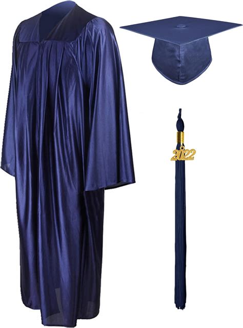 Buy Graduationmall Shiny Graduation Gown Cap Tassel Set 2022 For High