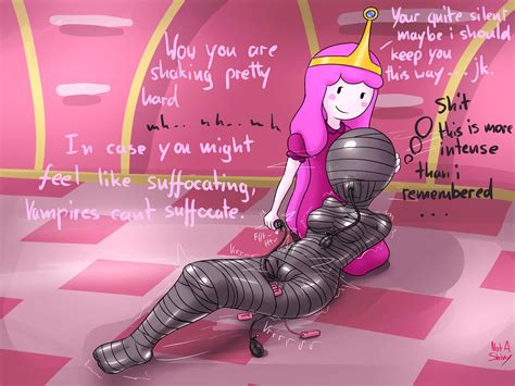 Rule 34 2girls Adventure Time Bondage Bound Canon Couple Duct Tape Duo Egg Vibrator Encasement