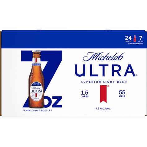 Michelob Ultra® Light Beer 24 Pack 7 Fl Oz Bottles Beer Sun Fresh