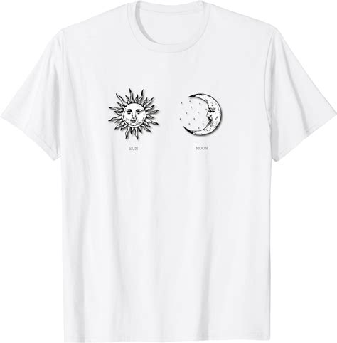 Sun And Moon Tee T Shirt Clothing Shoes And Jewelry