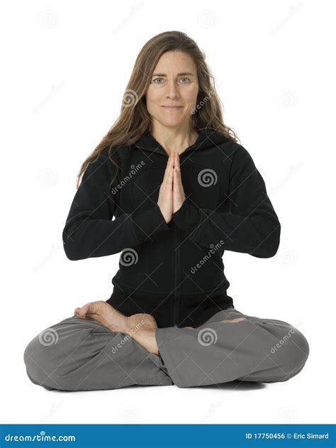 Mature Woman In Yoga Position Royalty Free Stock Image Image