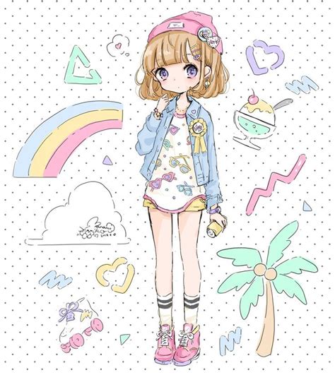 Anime Art Pastel Fairy Kei Fashion Rainbow