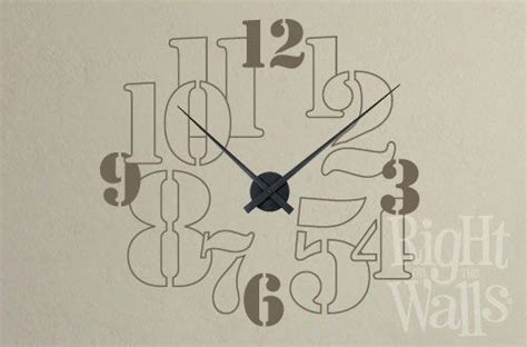 Right On The Walls Vinyl Wall Clock Wall Clock Wall Decal Clock