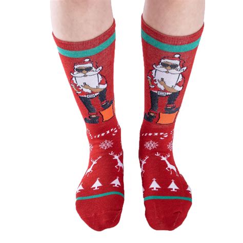 Stylish Christmas Socks Unisex Cotton Sock Multi Color Printed Winter