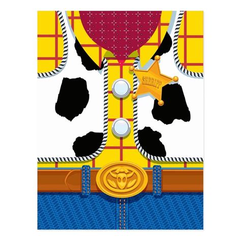 Toy Story Woodys Sheriff Outfit Postcard Zazzle Woody Toy Story