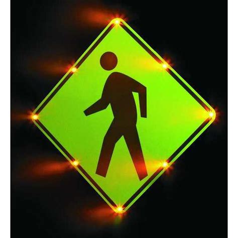 Tapco Led Sign Pedestrian Crossing Pictogram 2180 00254 Zoro