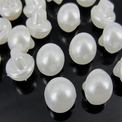 120pcs 38 White Imitation Pearl Buttons Round Plastic Buttons Fit