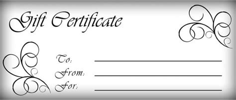 Printable Gift Certificate Templates Free Template Business PSD