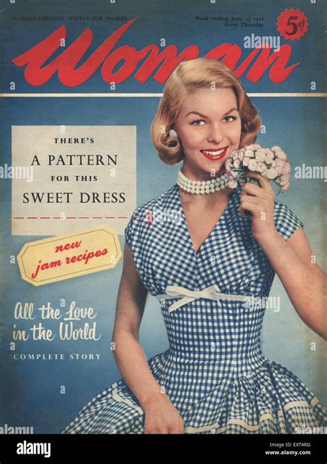 1950s Uk Woman Magazine Cover Stock Photo Alamy