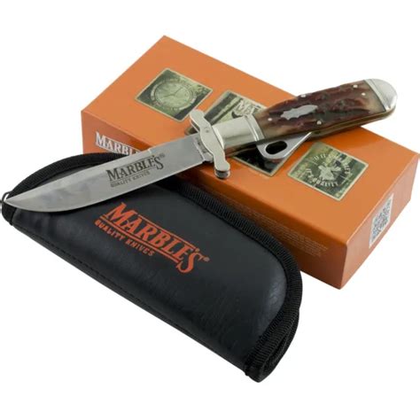 Marbles Stag Bone Handles Safety Folder Pocket Knife Mr204 Folding