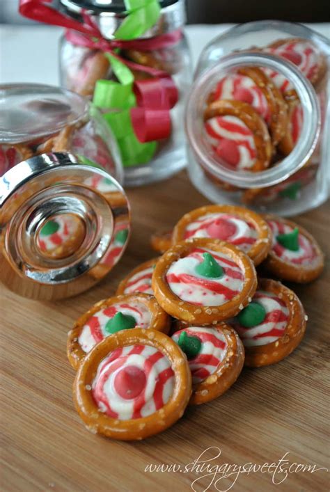 Cut a 3 piece of the metallic tinsel stem and bend it into a halo shape. Pretzel Candy - Shugary Sweets