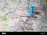 Un mapa de Idaho Falls, Idaho marcados con un alfiler Fotografía de ...