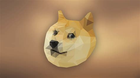 Download Low Poly Doge Hd Wallpaper For 2560 X 1440