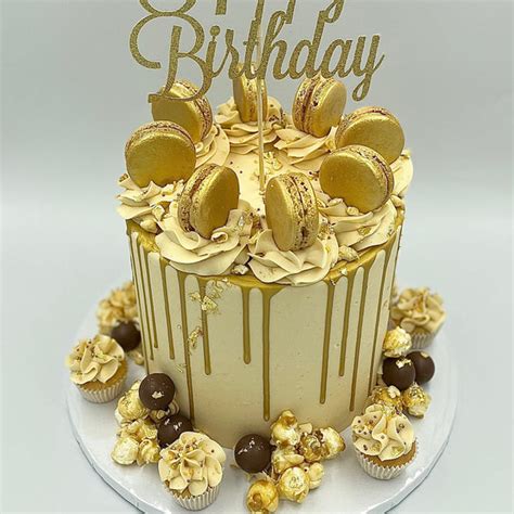 Gold Drip Cake Birthday Cake Cheltenham Gloucestershire Vanilla