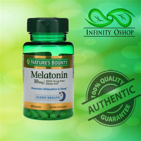 Natures Bounty Melatonin 10 Mg 60 Capsules Shopee Philippines