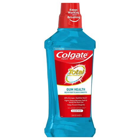 Colgate Total Gum Health Antiplaque Mouthwash Clean Mint 169 Fl Oz