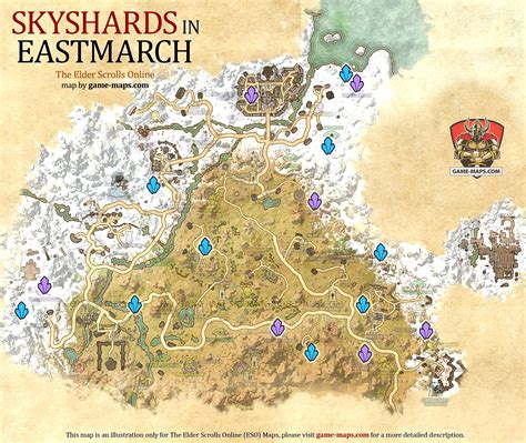 Eastmarch Skyshards Location Map The Elder Scrolls Online Eso