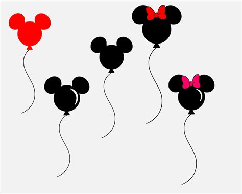 Mickey Mouse Balloon Silhouette Svg