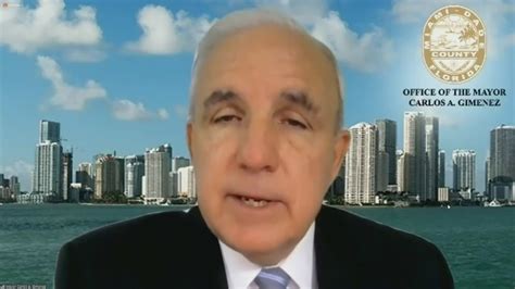 Miami Dade Mayor Carlos Gimenez Says Masks Save Lives Youtube