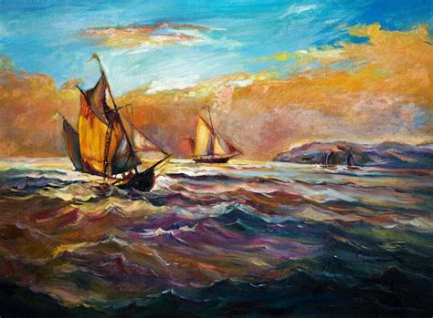 Abstract Painting Ship By Ivailo Nikolov By Boyan Dimitrov Canvas