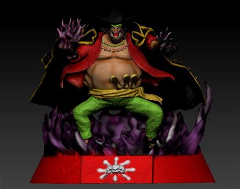 free stl file one piece blackbeard marshall d teach action figure 🎨・3d printable design to