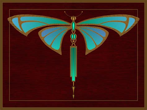Art Deco Dragonfly Art Nouveau Pattern Art Deco Tattoo Art Nouveau