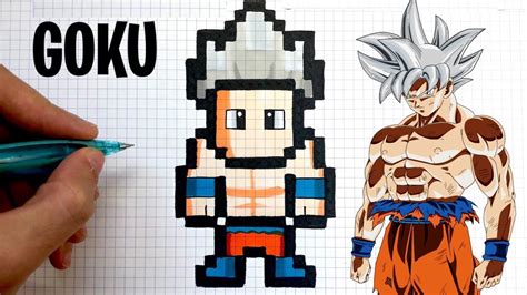 Como Dibujar Goku Ultra Instinct Pixel Art Dragon Ball Youtube
