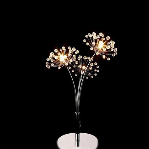 Modern Nordic Crystal Led Table Lamp Romantic Dandelion Lighting Sweet