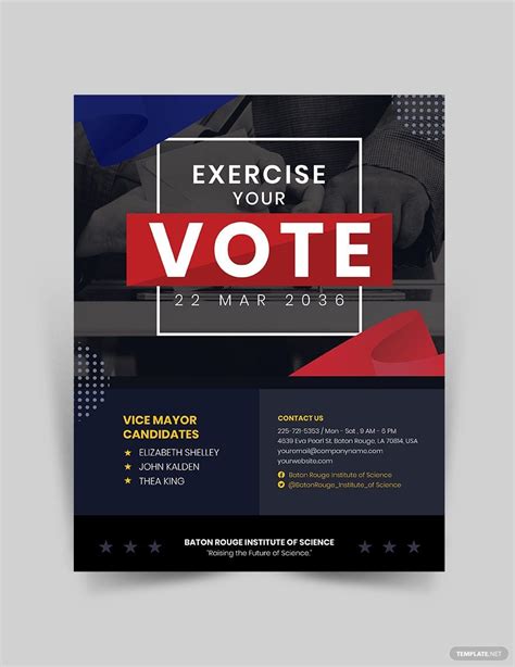 Vote For Me Flyer Template In Psd Publisher Illustrator Pages
